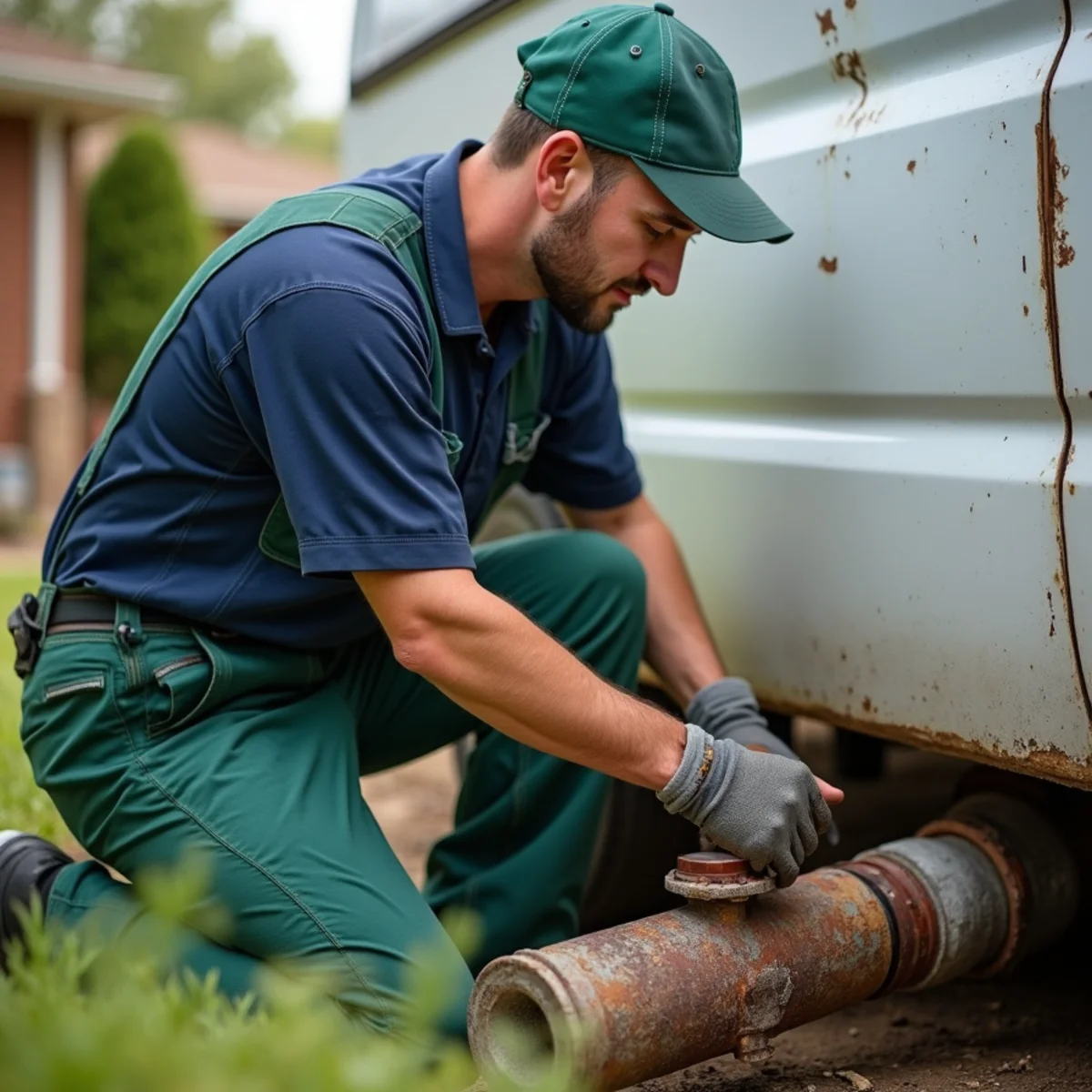 Corroded cast-iron sewer pipe replacement in a Euless TX home