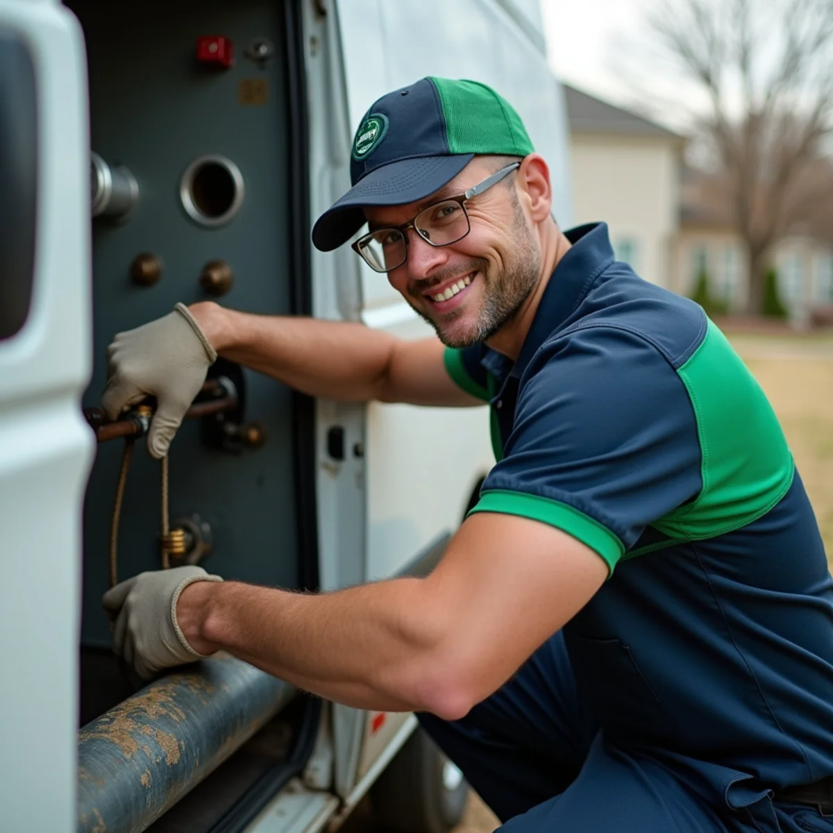 Commercial plumber servicing a restaurant grease trap in Euless TX