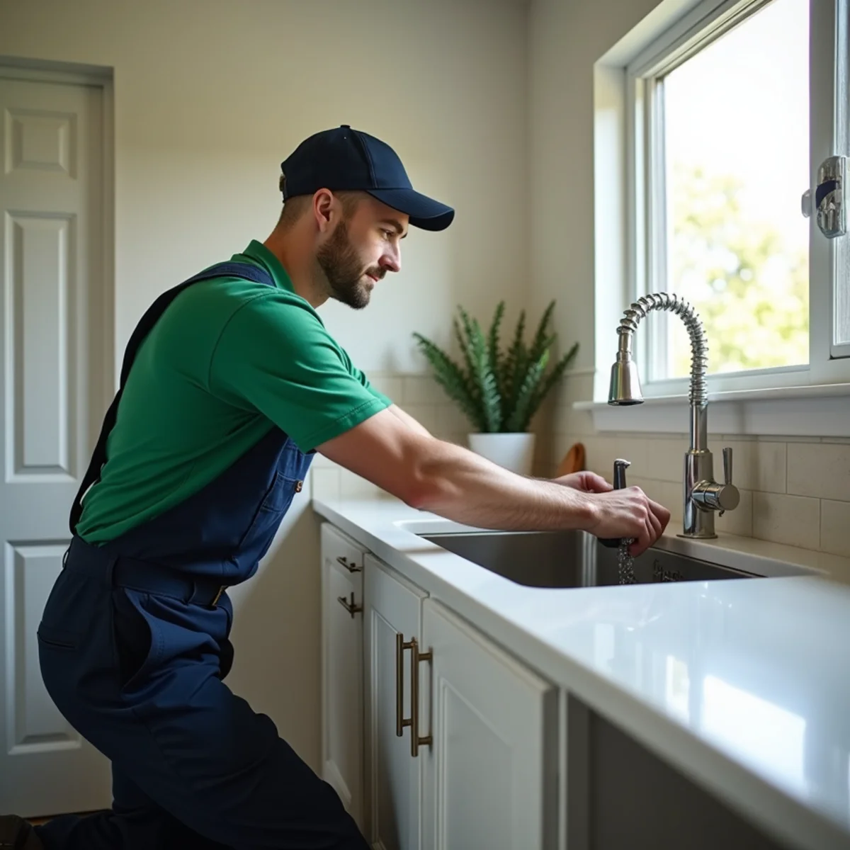 Plumber clearing a recurring kitchen sink clog in a Euless TX home