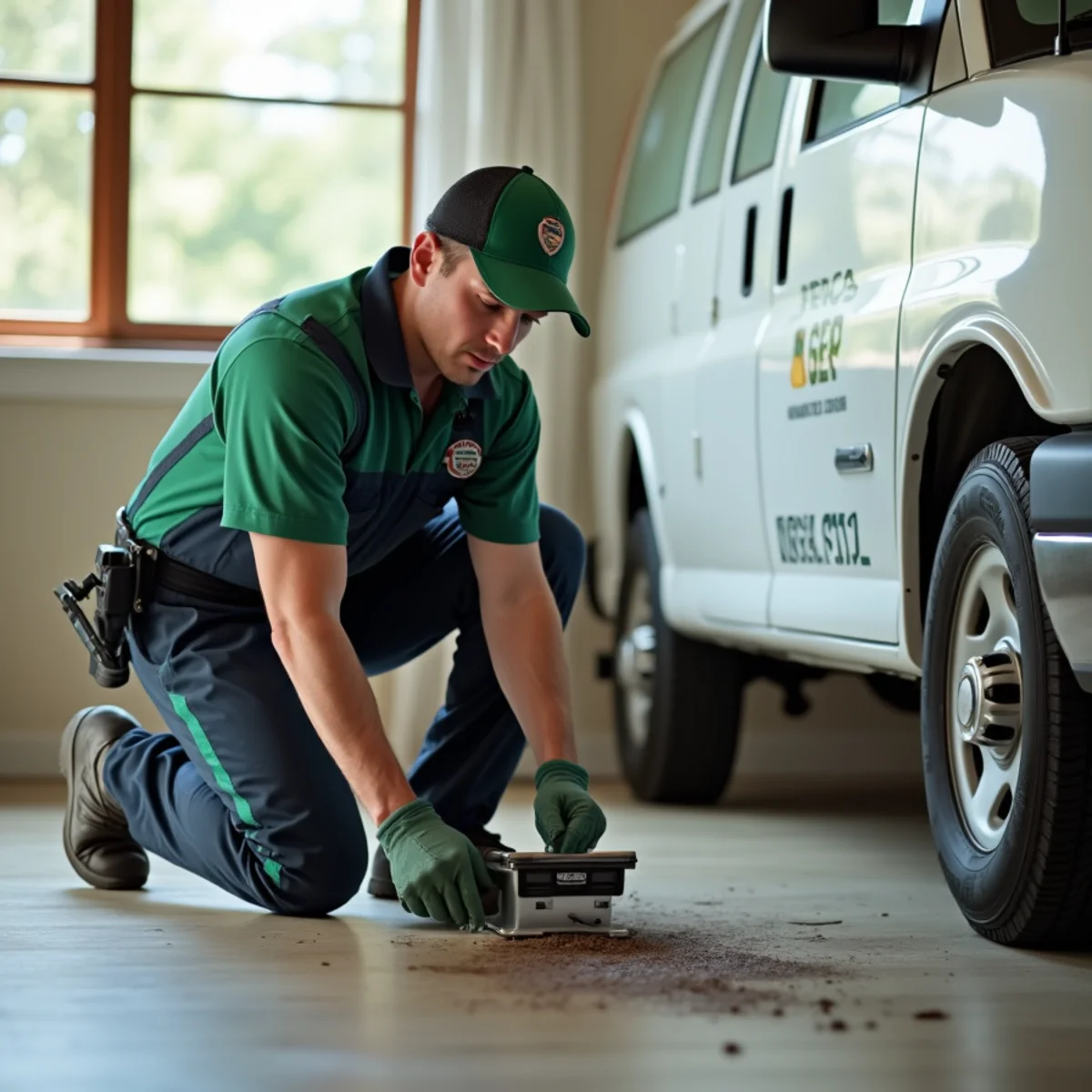 Slab leak detection equipment on a home floor in Euless TX