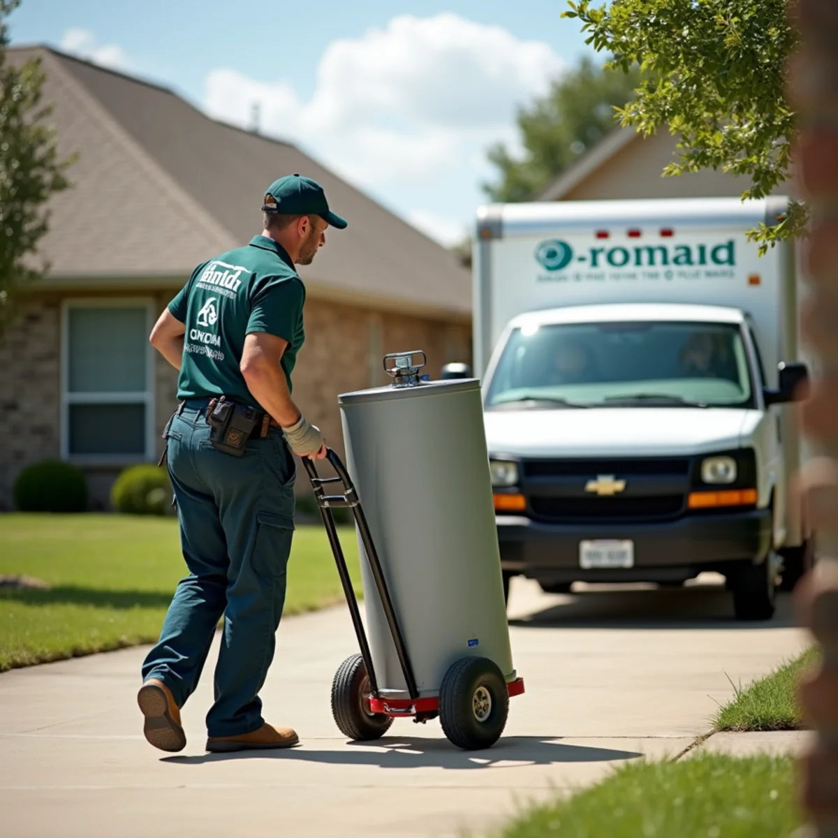 New water heater being installed same-day in a Euless TX home