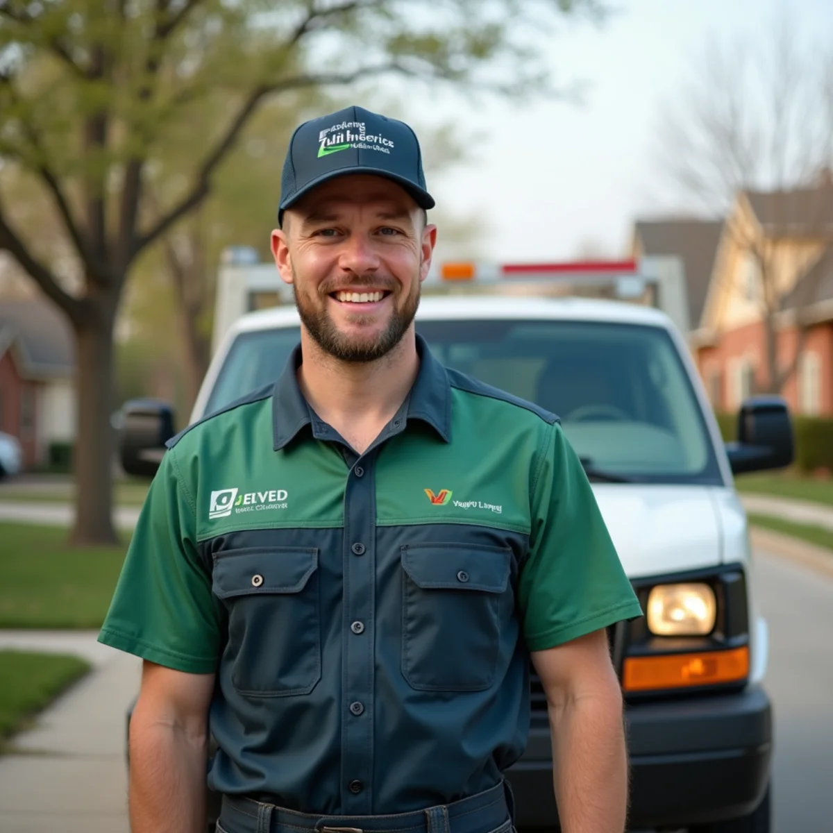 Plumber and service van in Balch Springs, TX