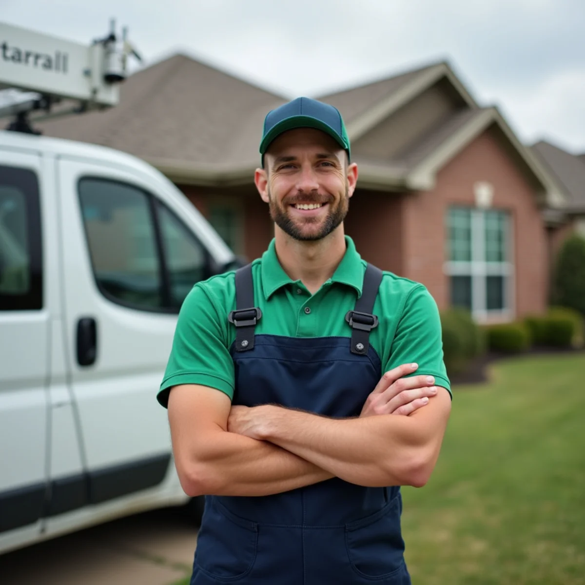 Plumber and service van in Crandall, TX