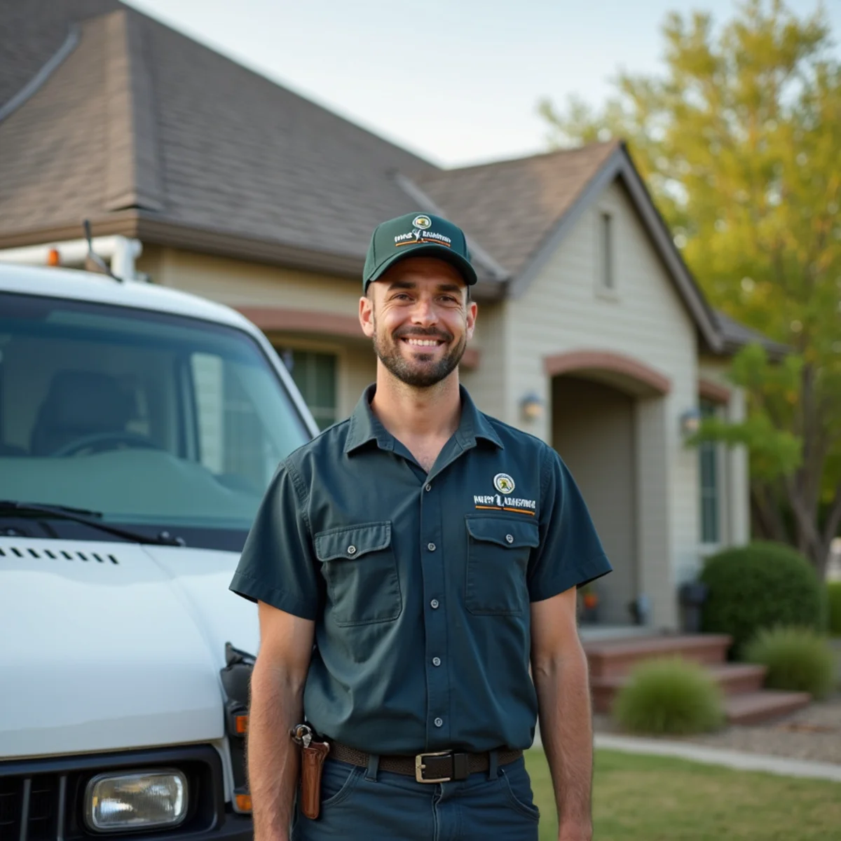Plumber and service van in Gun Barrel City, TX
