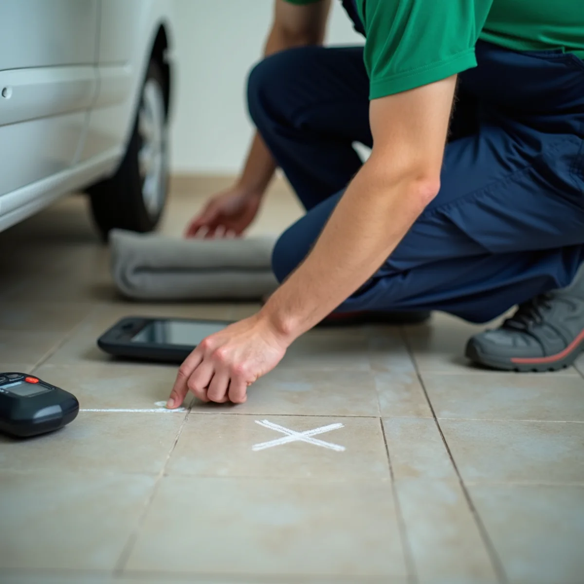 Slab Leak Detection & Repair being performed by a plumber in Euless, TX
