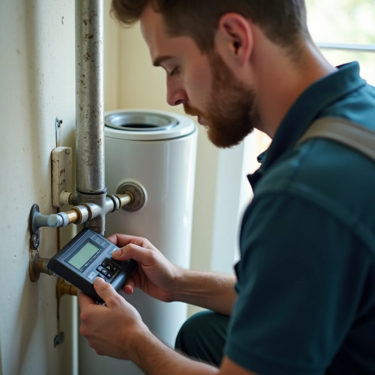 Water Softener Installation being performed by a plumber in Euless, TX