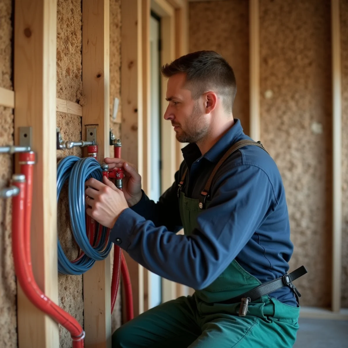 New PEX water lines installed during a whole-house repipe in Euless TX
